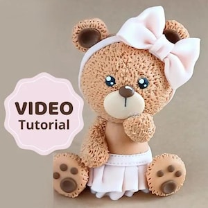 VIDEO Tutorial per la decorazione della torta a forma di orsetto con modelli