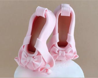 Ballerina shoes cake topper VIDEO Tutorial with templates