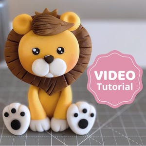 Lion cake topper VIDEO Tutorial with templates