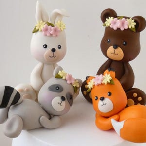 森の動物ケーキトッパーのビデオチュートリアル（テンプレート付き）