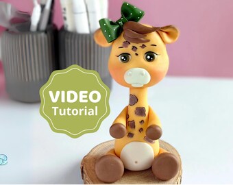 Giraffe cake topper VIDEO Tutorial with templates