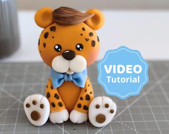 Tiger cake topper VIDEO Tutorial with templates