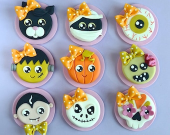 Halloween cupcake toppers VIDEO Tutorial with templates