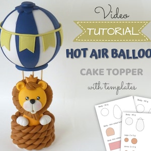 VIDEO-handledning för tårtdekoration med luftballong och mallar