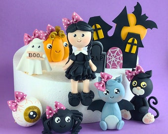 Halloween cake toppers VIDEO Tutorial with templates