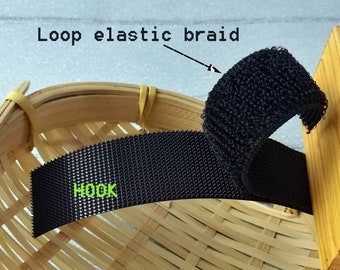 Stretch Loop with Soft Hook,Elastomer Loop Side ,Reusable Stretch Loop ,Stretch Fasteners,hook and loop Fasteners, Elastic hook and loop