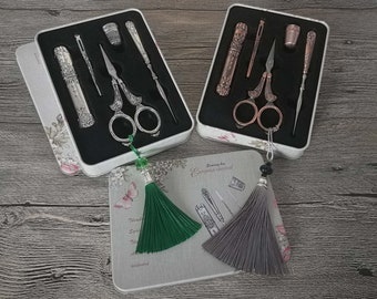Mother's Day gift, vintage embroidery scissors, vintage craft scissors，Victorian needlework tools,craft scissors，scissor gift set
