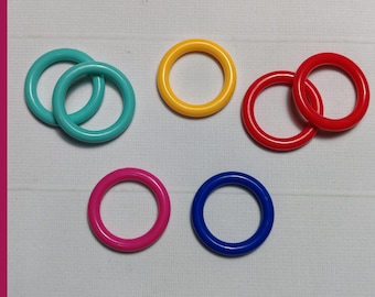 Plastic Craft Rings 1.6" - Macrame, Crochet, Jewelry Making - 10 Pack
