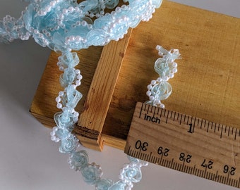 1/2" (12mm) wide pearl lace trim, for babydoll dress lace trim.