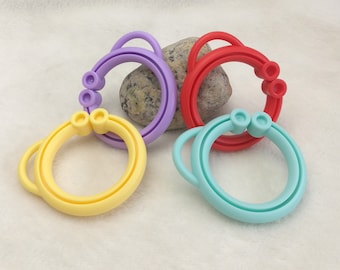Anelli per giocattoli da passeggino, ganci per la dentizione dei bambini (10 pezzi)