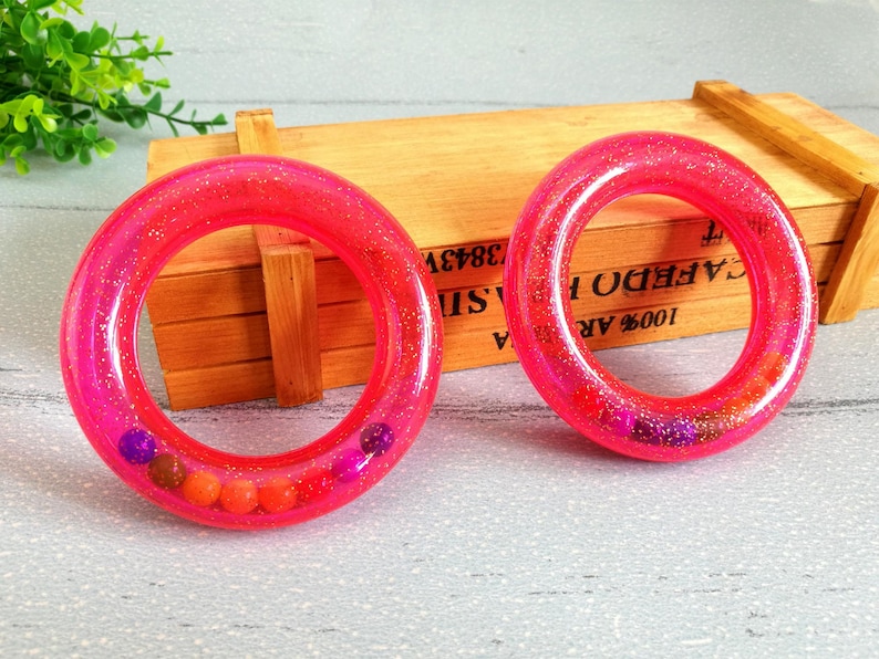 Baby Plastic Rattle Ring/ Rattle Ring/Flash pink Rattle insert Etsy