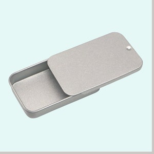 Rectangular Slide Top TinsSolid perfume sliding tinslip balm sliding tins, 9 colors, suitable for crafts, storage. zdjęcie 8