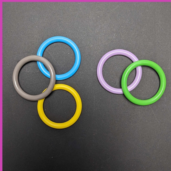 Macrame Rings，craft plastic ring，macrame Craft Rings，1.7inch， Set of 10