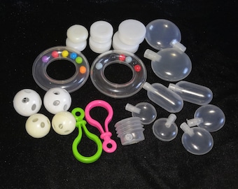 24 Squeakers medianos -Sonajero -juguetes hechos a mano de ganchillo inserciones especiales de ruido - Noise Makers