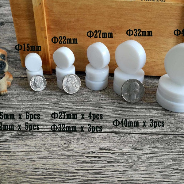 Toy making / Rattle disk assembly sample 21 per pack / crochet toy rattle plate sample pack / size: 15mm, 22mm, 27mm, 32mm, 40mm.