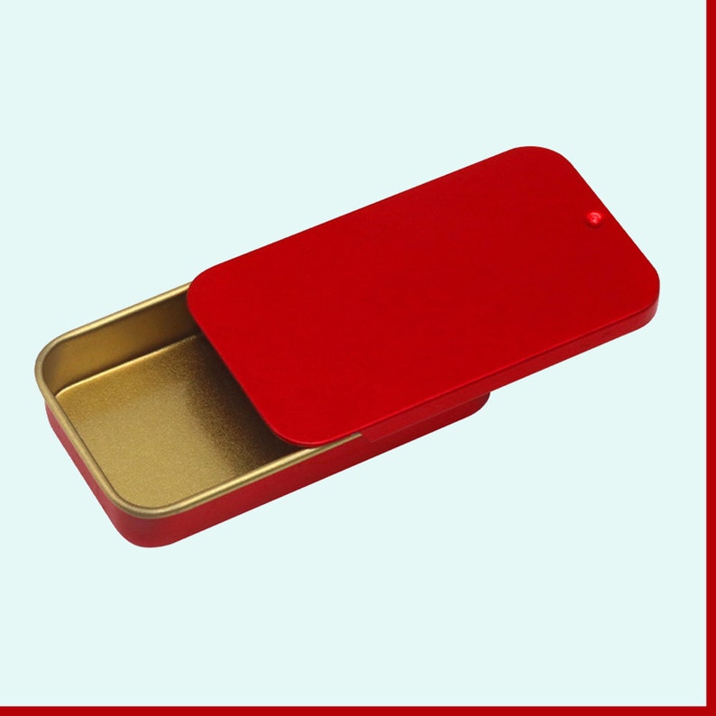 Rectangular Slide Top TinsSolid perfume sliding tinslip balm sliding tins, 9 colors, suitable for crafts, storage. zdjęcie 7