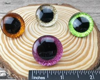 10 Pairs 28mm Glitter Safety Eyes: Doll & Plush Toy Making
