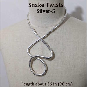 Snake Necklace,Snake Twists ,Vintage Moldable Necklace,flexible necklace ,give it to her fashion accessory