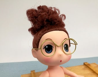 glasses for dolls and bears/glasses for doll/Crochet Glasses Holder/Metal frame for dolls and bears glasses