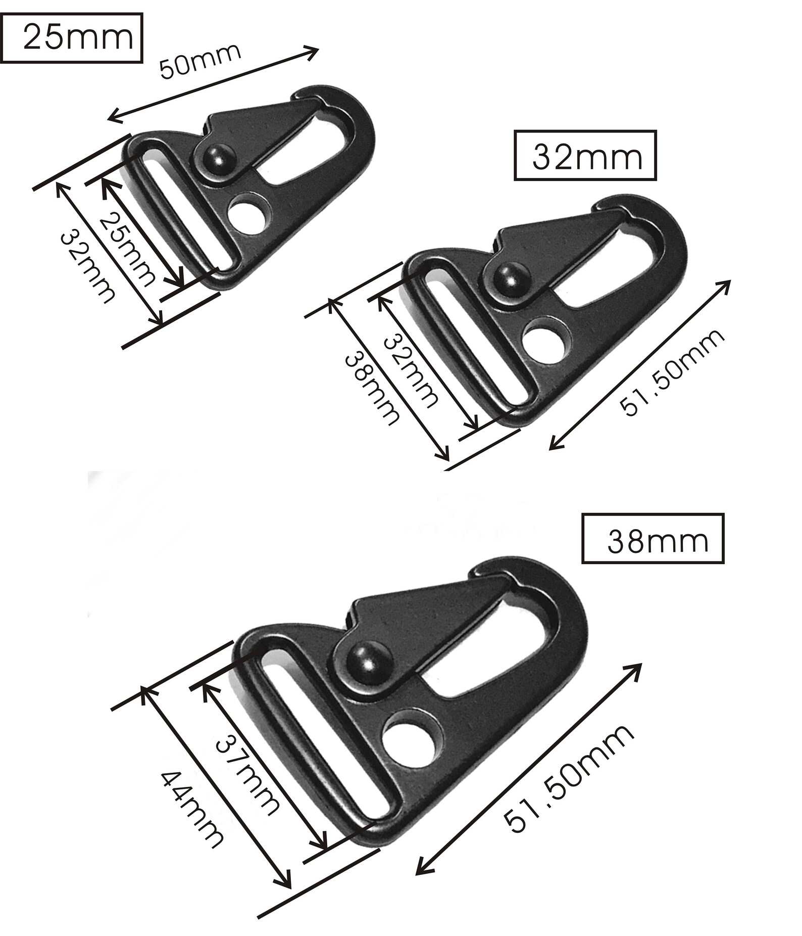 Snap hook keychain/5 pcs Metal Snap Hook /multi size Etsy