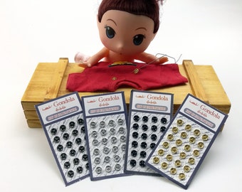 5mm Doll Snaps: Miniature Sew-On Metal Fasteners