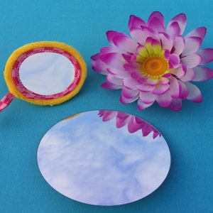 Befestigen Sie den Spiegel an einer ruhigen Buchseite / 105 mm runde flexible Spiegelplatten / 200 x 125 mm elliptische flexible Spiegelplatten / Spiegelnähte