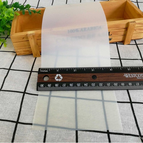 Wide Transparent Sew-On Hook and Loop Tape, Nylon Fastener