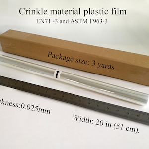 carta stropicciata, materiale stropicciato, pellicola di plastica con materiale stropicciato, materiale stropicciato certificato EN71, liandeng stropicciato