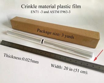 Crinkle Material Plastic Film, Sensory Toy Supplies, EN71 Certified