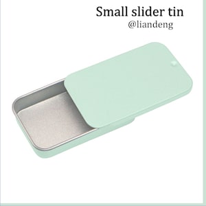 Rectangular Slide Top TinsSolid perfume sliding tinslip balm sliding tins, 9 colors, suitable for crafts, storage. zdjęcie 2