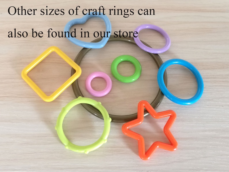 Plastic Macrame Rings Toy Linking Rings White2 Inch Set of | Etsy