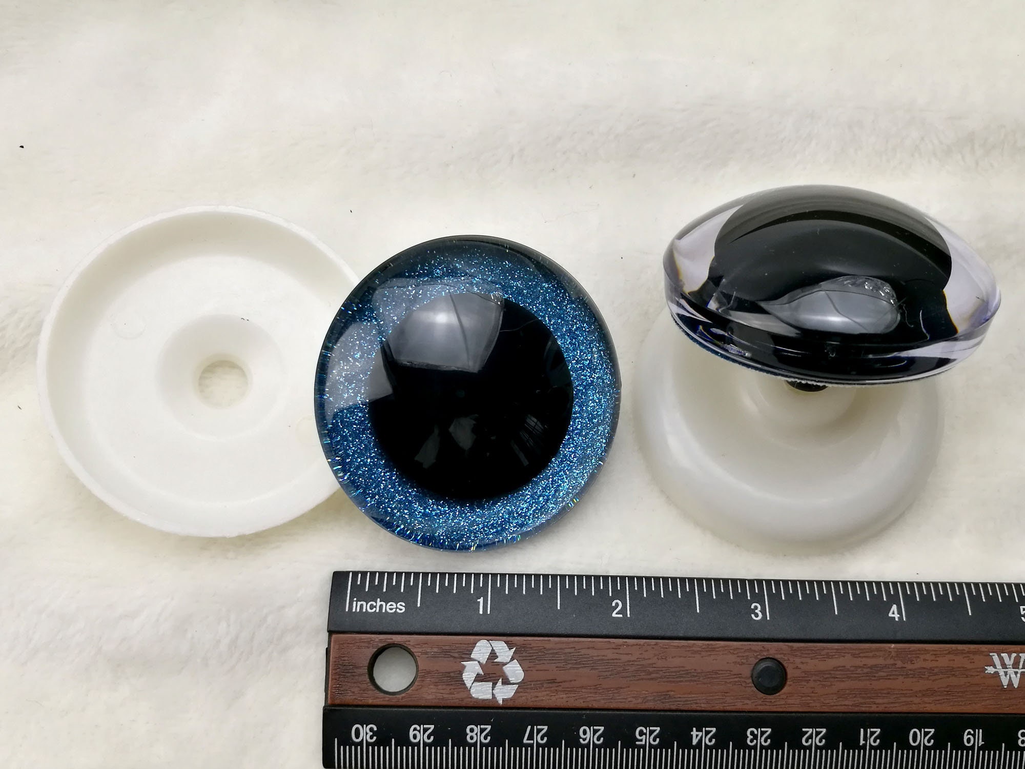 KELEAPEKER Lot de 300 yeux de sécurité pour crochet, 6 mm, 8 mm, 9 mm, 10  mm, 12 mm, yeux de sécurité en plastique noir pour animaux en peluche