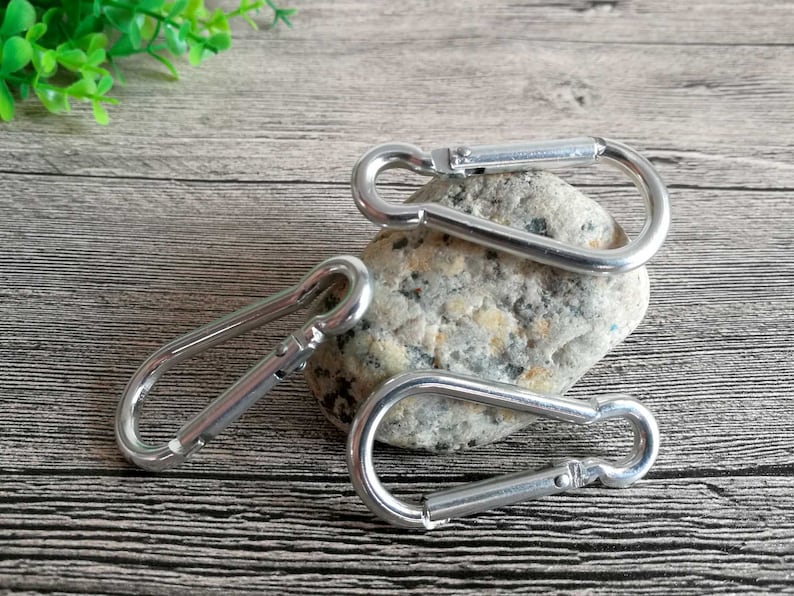 Bulk carabinersilver aluminum carabiner hook 30 pcs