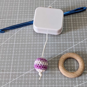 Crochet Music Box Insert, Mini Pull String Music Box, Lullaby by Brahms, Waterproof music box,Amigurumi supplies