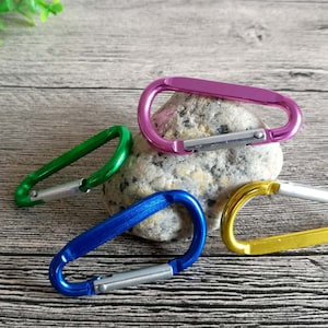 33pcs mixed color carabiner/Bulk carabiner/silver aluminum carabiner hook