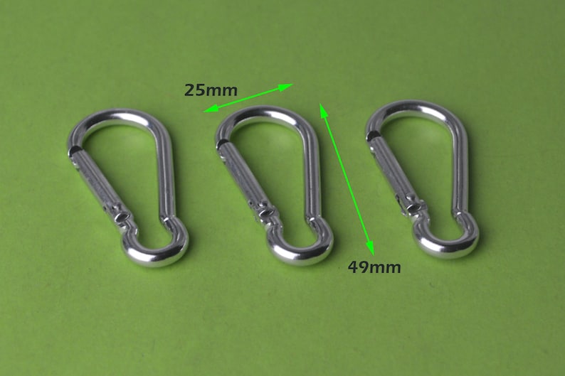 Bulk carabinersilver aluminum carabiner hook 30 pcs