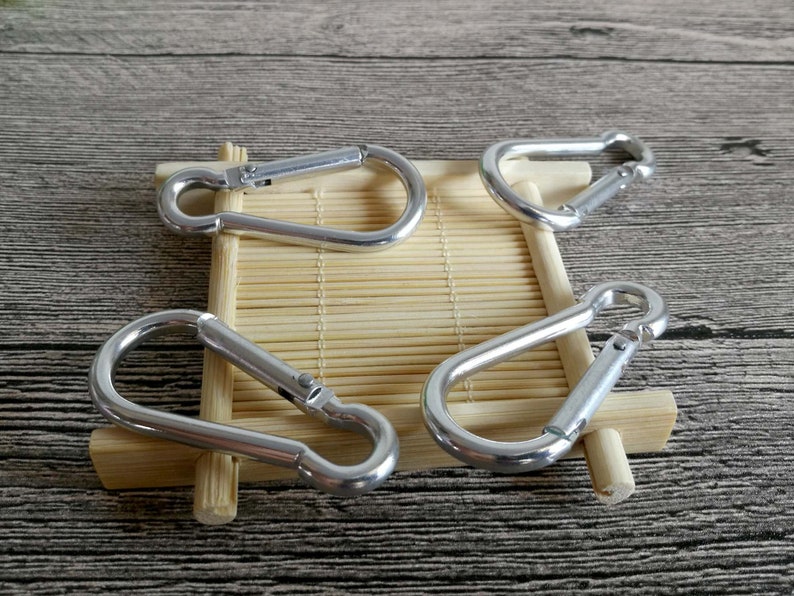 Bulk carabinersilver aluminum carabiner hook 30 pcs