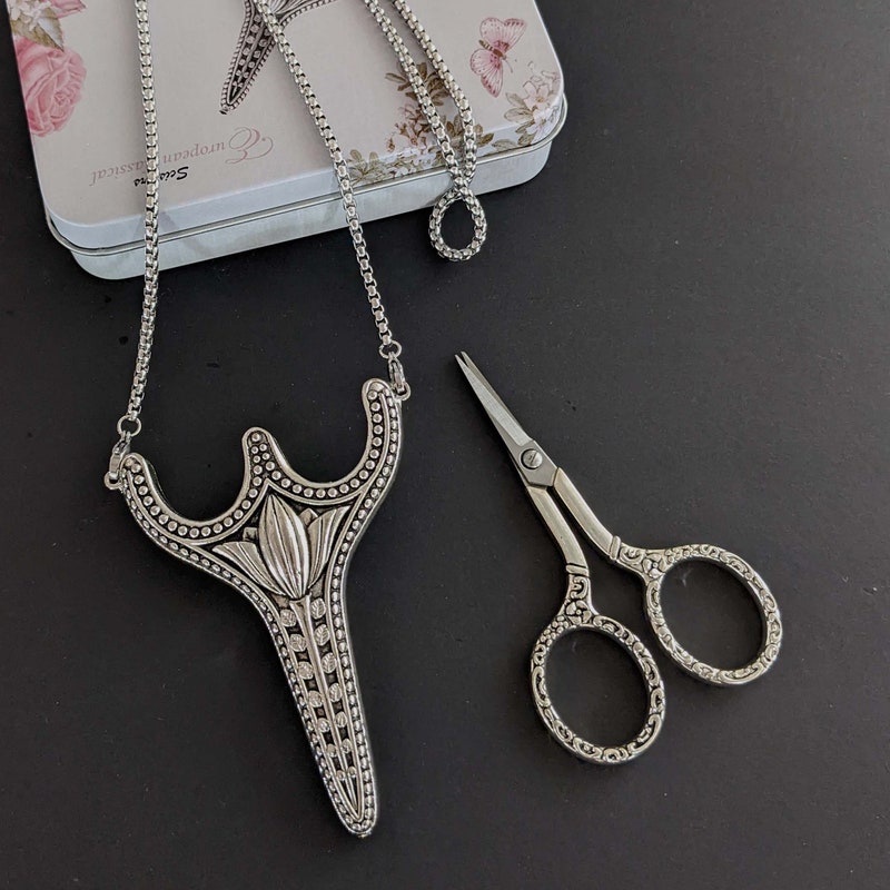 Scissors Cross Necklace - Etsy UK