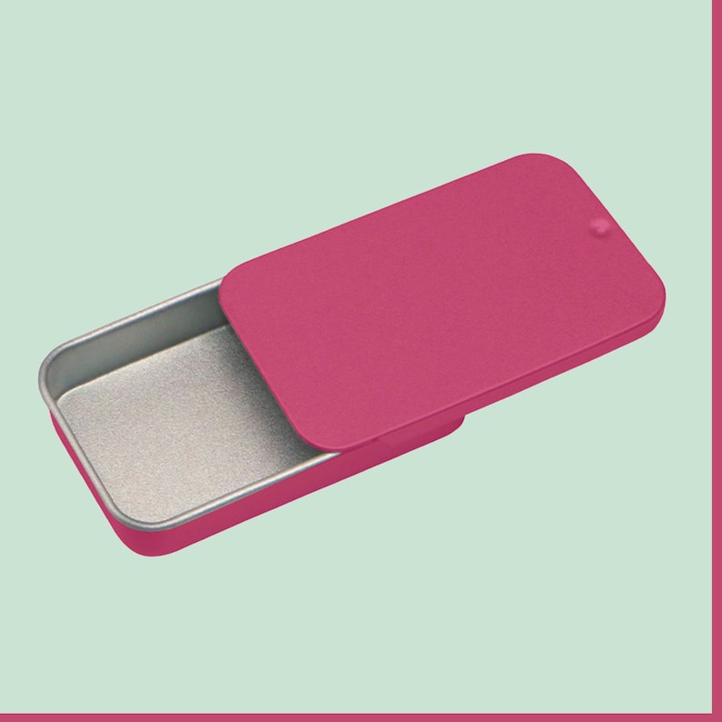 Rectangular Slide Top TinsSolid perfume sliding tinslip balm sliding tins, 9 colors, suitable for crafts, storage. zdjęcie 5