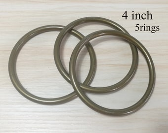 Plastic Macrame Rings, 4 Inch, Set of 5