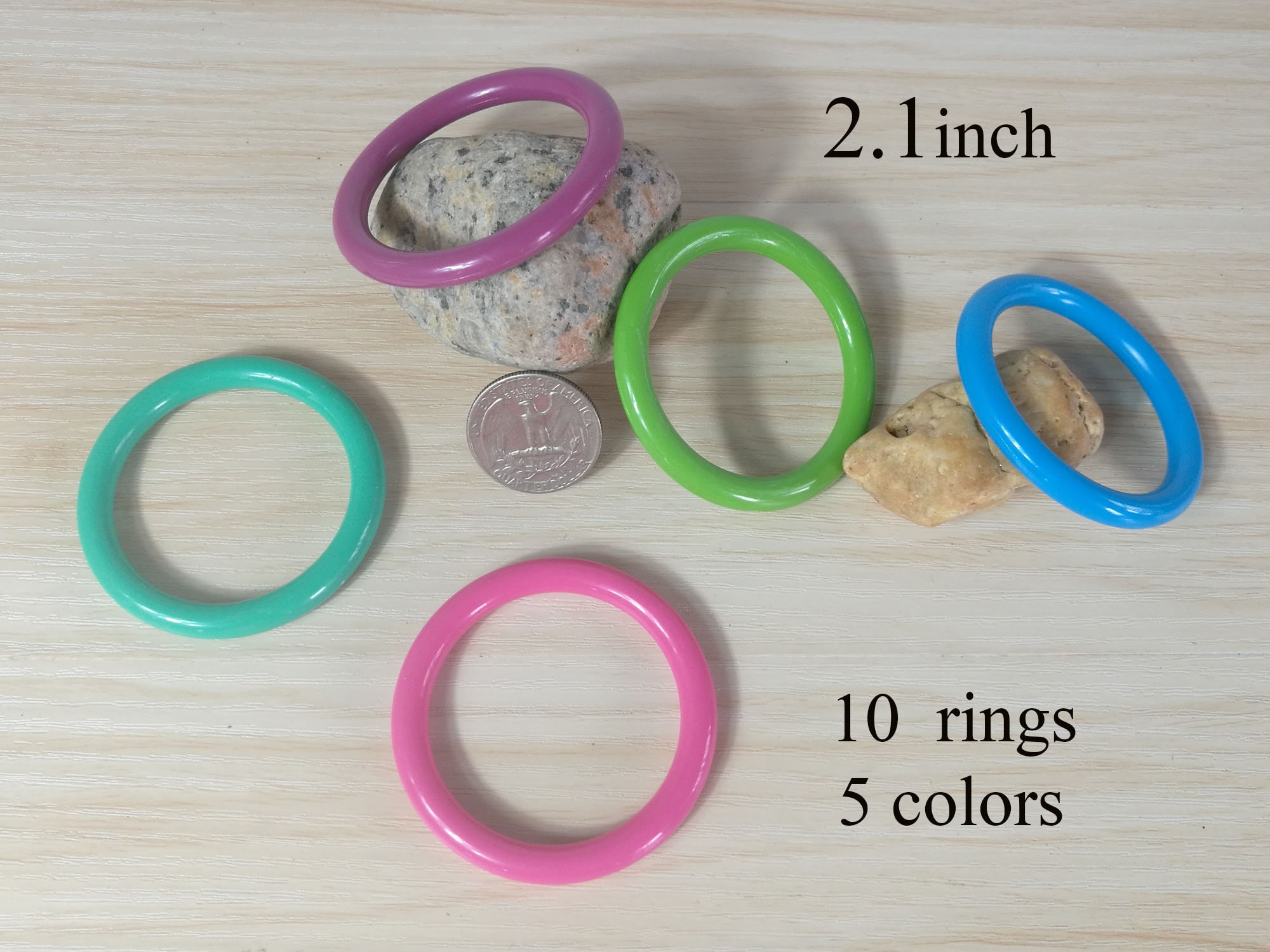 Lot of 10 Vtg Marbella Round Plastic Rings Macrame Crafts Assorted Colors  Sizes