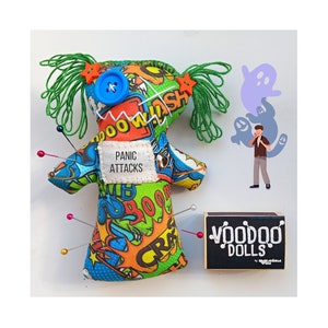 Stress Relieve Voodoo Doll - Fridge Magnet - Pin Cushion - DammitDoll - Therapy - Emotional Support - Panic Attack - Anxiety - Stress