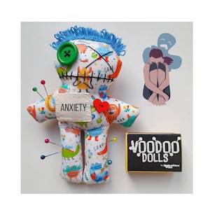Emotional Support Voodoo Doll Fridge Magnet - Pin Cushion - Dammit Doll - Therapy - Stress Relieve - Snarky - Anxiety - Depression - Worry