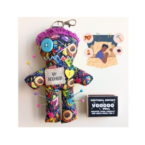 Schlüsselanhänger/Charm Stress Relief Voodoo-Puppe - Verflixte Puppe - Therapeutisch - Gute Besserung - Emotionale Unterstützung - Stress Puppe - Sorgenpuppe
