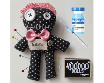 Vududollshop - Voodoo Doll - Fridge Magnet - Pin Cushion - Dammit Doll - Therapy - Emotional Support - Snarky -  Funny - Get Well - Diabetes