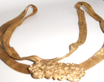 Vintage Mesh Gold Tone Belt - Etsy display picture 1