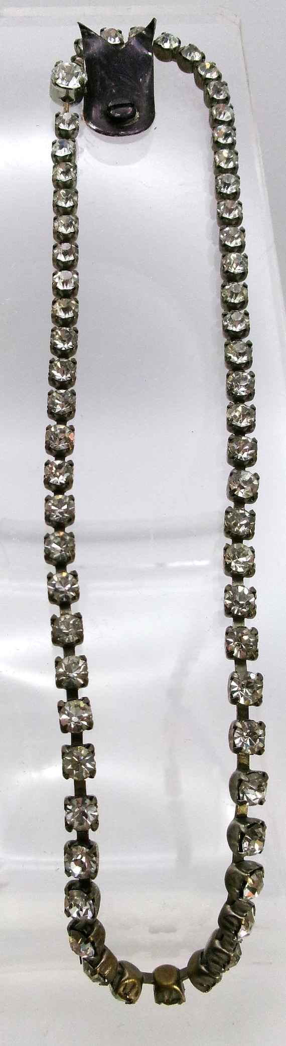 Vintage Art Deco crystal Rhinestone Choker necklac