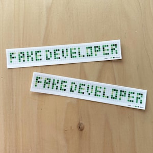 Fake Developer GitHub contribution graph sticker