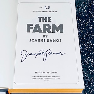 The Farm By Joanne Ramos book From a Signed and numbered limited edition of just 650 of which this is number 63. image 2