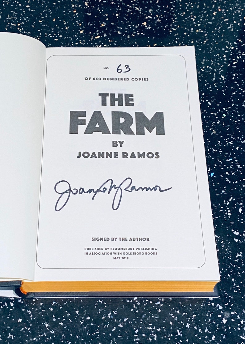 The Farm By Joanne Ramos book From a Signed and numbered limited edition of just 650 of which this is number 63. image 2